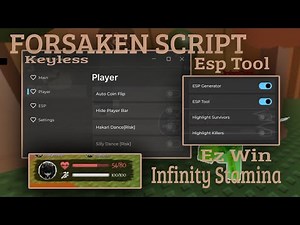 FORSAKEN SCRIPT *KEYLESS* SARYN HUB INFINITY STAMINA, ESP TOOL AND MORE