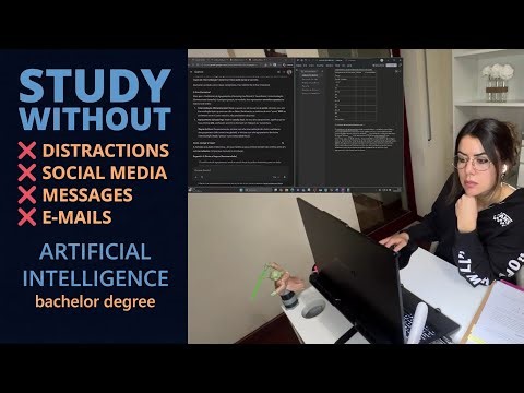 STUDY WITH ME 9H 🔴LIVE SCREEN🔴 Artificial Intelligence | Pomodoro 50:10 Productivity