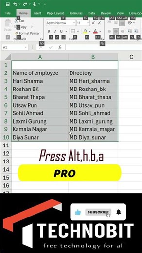 Stop Using Your Mouse! 🖱️❌ Set your document boarder within a sec #exceltips #excelshortcuts