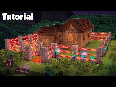 Minecraft: How to Build a Mob Proof Wooden House Tutorial - (Safe Redstone House)