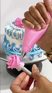 Buttercream Rose Cake Tutorial | Hafsi Cake