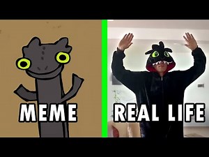Toothless Dancing Original Vs Real life Part 2