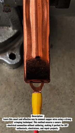 Perfect Copper Wire Crimping Trick You Need to Know! ⚡ DIY Electrical Connection Hack