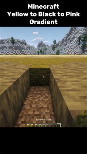Minecraft Yellow to Black to Pink Gradient