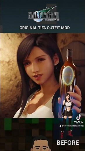 Original Tifa costume mod from Final Fantasy 7 Remake #gaming #finalfantasy #mods