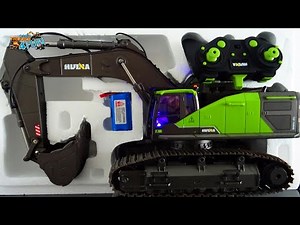RC Excavator HUINA 1593 | Unboxing & First Drive | ‪@CarsTrucks4Fun‬