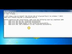 how to install the Micros POS e7 v4.2 on windows 7