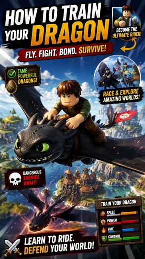 HOW TO TRAIN YOUR DRAGON IS NOW AVAILABLE ON ROBLOX 😋😋 #roblox #shorts #howtotrainyourdragon