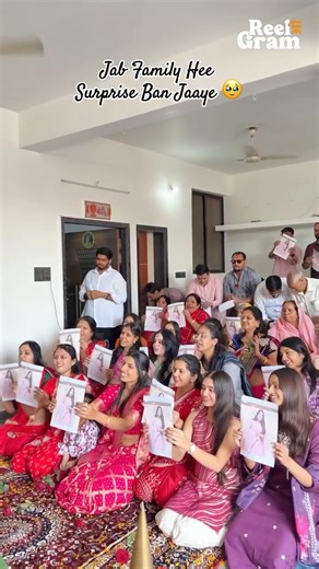 ReelओGram | Content Creator📱 on Instagram: "Jab family hi surprise ban jaaye 🥹 Aankhon se aansu, dil se sirf pyaar ❤️ Yeh pal hamesha yaad rahega ✨ #FamilySurprise #BrideEmotions #EmotionalWedding #FamilyLove #BrideTears family surprise for bride, emotional wedding moment, bride crying happy tears, family wedding performance, wedding emotional reel, Indian wedding emotions, bride surprise POV, shaadi emotional moment, family love wedding, wedding day memories"