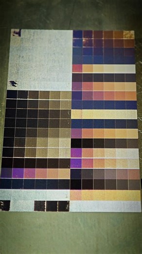 Color engraving on brass