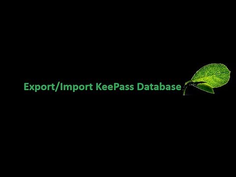 Export_Import Keepass Database