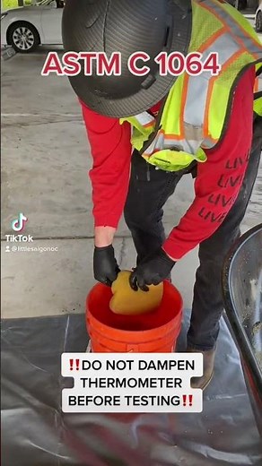 ACI Certification Concrete Field Testing Technician Grade I, ASTM C1064 Temperature Fresh Concrete
