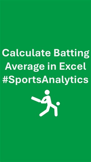 Formulate_Analytics on Instagram: "🚀 Cricket fans, calculate Batting Average in Excel like a PRO! 🏏 Hits / At Bats = Instant stats magic! If this tip helped 👍, subscribe for daily Excel hacks! 🔔 @formulateanalytics #ExcelBattingAverage #BattingAverageExcel #ExcelCricket #ExcelSportsAnalytics #ExcelHacks #ExcelTips #ExcelFormulas #ExcelTricks2026 #CricketAnalytics #ExcelReels #ExcelIndia #FormulateAnalytics #MicrosoftExcel #sportsanalytics #ExcelDashboard #IPLStats Excel batting average formu