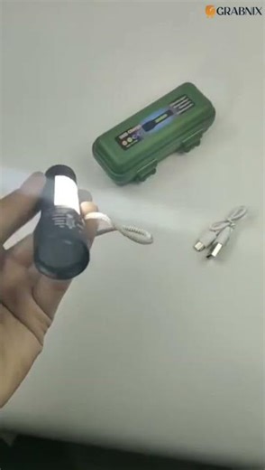 Mini Rechargeable LED Long Range Flashlight SKU: 7528_mini_led_torch_light#grabnix