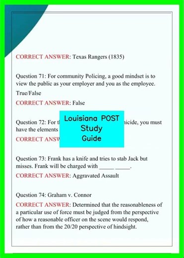 Louisiana POST Study Guide video
