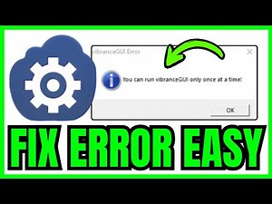 How To FIX VibranceGUI Error You Can Run VibranceGUI Only Once At A Time (QUICK & EASY) 2026