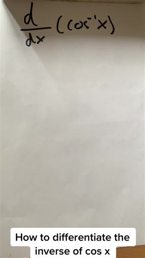 Derivada del coseno inverso: guía paso a paso