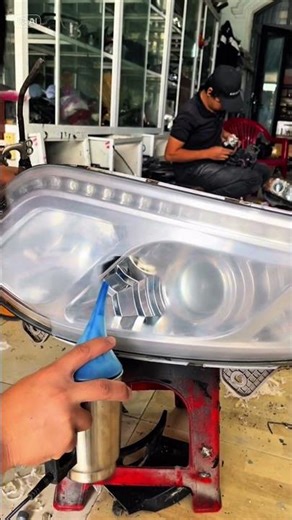 Heat-Cured Nano Coating for Crystal Clear Headlights #AutomotiveTips #MechanicLife #CarHacks