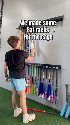 We made some bat racks for the cage #baseball #consistency #workout #mlb