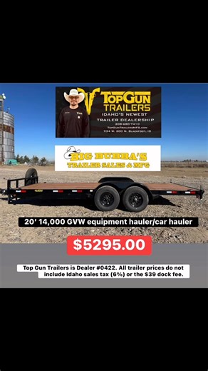 #Wyoming #Idaho #Montana #trailersales #trailers #customtrailers #trailersforsale #nampaidaho #twinfallsidaho # #pocatello #idahofalls #BlackfootIdaho | Top Gun Trailer Sales & MFG