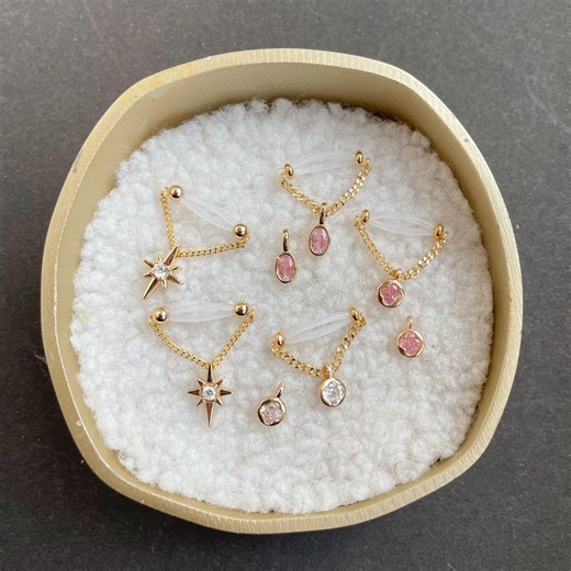 Gold Chain Nipple Ring Non Piercing – Four Leaf Clover Crystal Charm, Elastic Fit Body Jewelry, Zircon Lingerie Accessory Gift for Her - Etsy