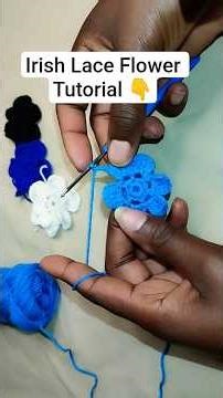 Crochet Irish Lace Flower #crochet #diycrafts #flowers #shorts