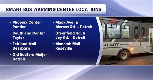 SMART provides warming buses across metro Detroit during extreme cold