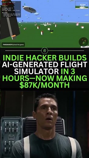HACKER BUILDS AI-GENERATED FLIGHT SIMULATOR IN 3 HOURS