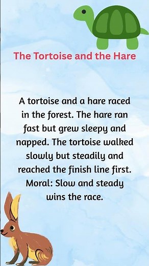 The Tortoise and the Hare | Moral Story | Kids Story Time | Bedtime Story for Kids | Short Story