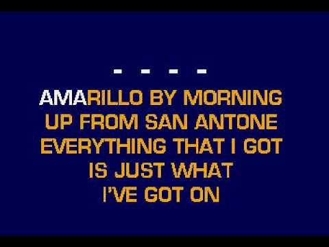 ** BEST KARAOKE ** Amarillo By Morning - George Strait