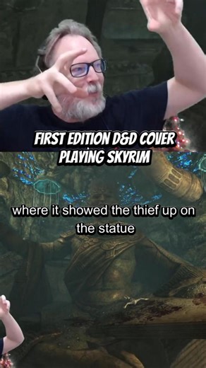 Renfail on Instagram: "This moment with Mercer while playing Skyrim reminds me of the cover for the First Edition D&D Player's Handbook when the thief is prying the stone out of the statue's eye! Daily streams at 5 a.m. central on YouTube, Twitch, Kick, and TikTok. #renfail #renfailreacts #renfailplays #renfailshorts #renfailreviews #youtubegaming #twitch #youtubeshorts #twitchstreamer #youtubestreamer #youtubers #kick #kickstreamer #xbox #seriesx #xboxseriesx #ps5 #streamer #streaming #gamepass