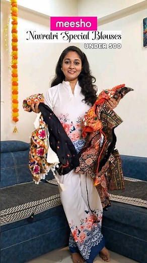 Meesho Navratri Blouses (Garba Special Blouses)Under ₹500🤩Affordable Festive Wear 🌸 #meeshohaul