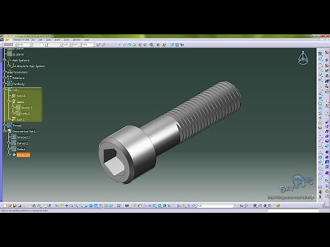 육각렌치볼트(Hexagon socket head cap bolt) 카티아(CATIA) 자동설계