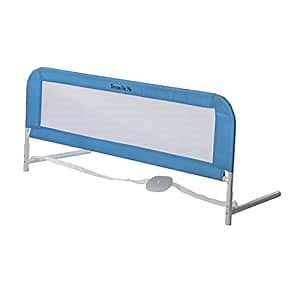Dream On Me Adjustable Mesh Bed Rail, Two Height Levels, Ready To Use, Compatible with Adult Twin Size Beds, All Steel construction, Equipped with Guard Gap, Durable Nylon Fabric Mesh, Blue