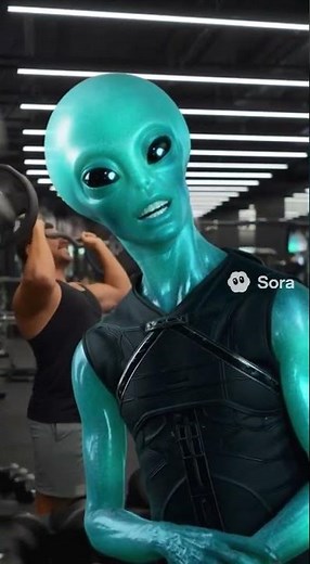 Alien Tries to Understand Human Gym Rituals 💪👽” #alienhumor #earth616 #alien #paranormalactivities