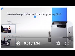 DC-7600 Card Printer Video Guidance 1: Installing the ribbon and retransfer film