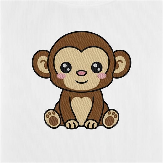 Baby Monkey Embroidery Design, Jungle Nursery Decor (digital Download - Etsy