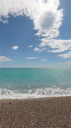 4K Peaceful Sunny Sea View | Calm Ocean Waves & Horizon | Silent Nature B-Roll