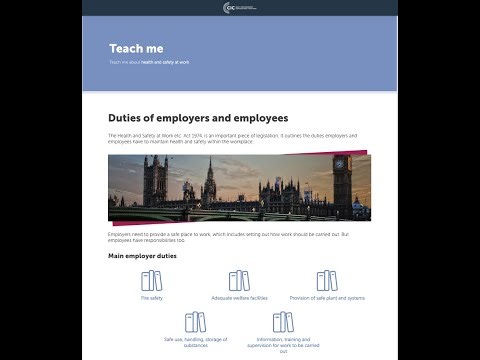 CIC Health & Safety Certification Webinar
