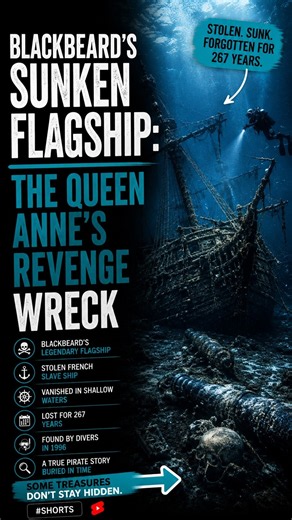 The Real Story Of The Ship That Blackbeard Stole #history #blackbeard #shorts