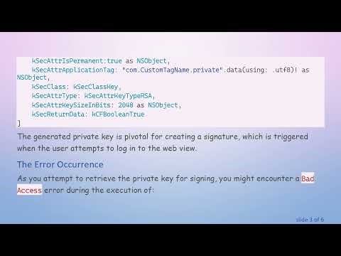 Resolving Bad Access Errors in Xcode with SecKeyCreateSignature