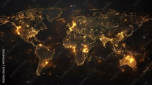 illustration of Interconnected Earth - A Spectacular of Planet with Data Connections, world wide web day concept, digital concept, global networking