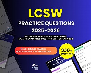 LCSW Practice Questions 2025-2026 | Social Work Licensing Clinical ASWB Exam | Test Prep Study Guide PDF | Digital Download - Etsy Australia