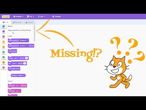 Scratch Motion blocks MISSING!? Simple fix!
