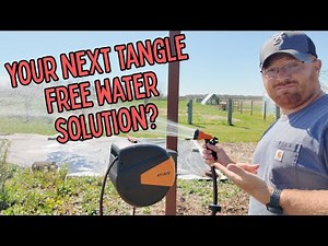 Ayleid Retractable Garden Hose Reel Review | 100FT Wall Mount Hose Test & Demo!