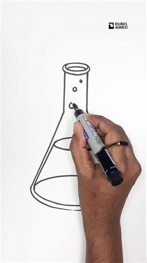 How to Draw a Laboratory Flask Step by Step #drawing #art