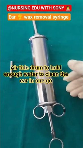 parts of a ear wax removing syringe #explore #use #nursing #chos #like#viralshorts #subscribe#nurse