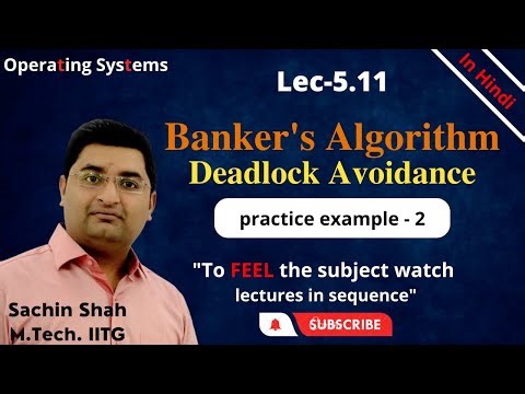 L5.11: Banker's Algorithm example-2 | safe and unsafe state in deadlock
