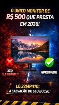 O MELHOR MONITOR BARATO de 2026? 🤔 #pcgamer #tecnologia