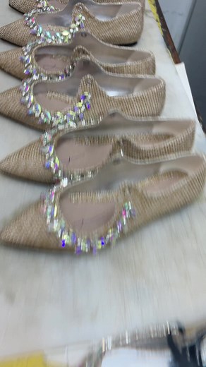 Stylish Pointed-Toe Flats for Women with Rhinestone Details